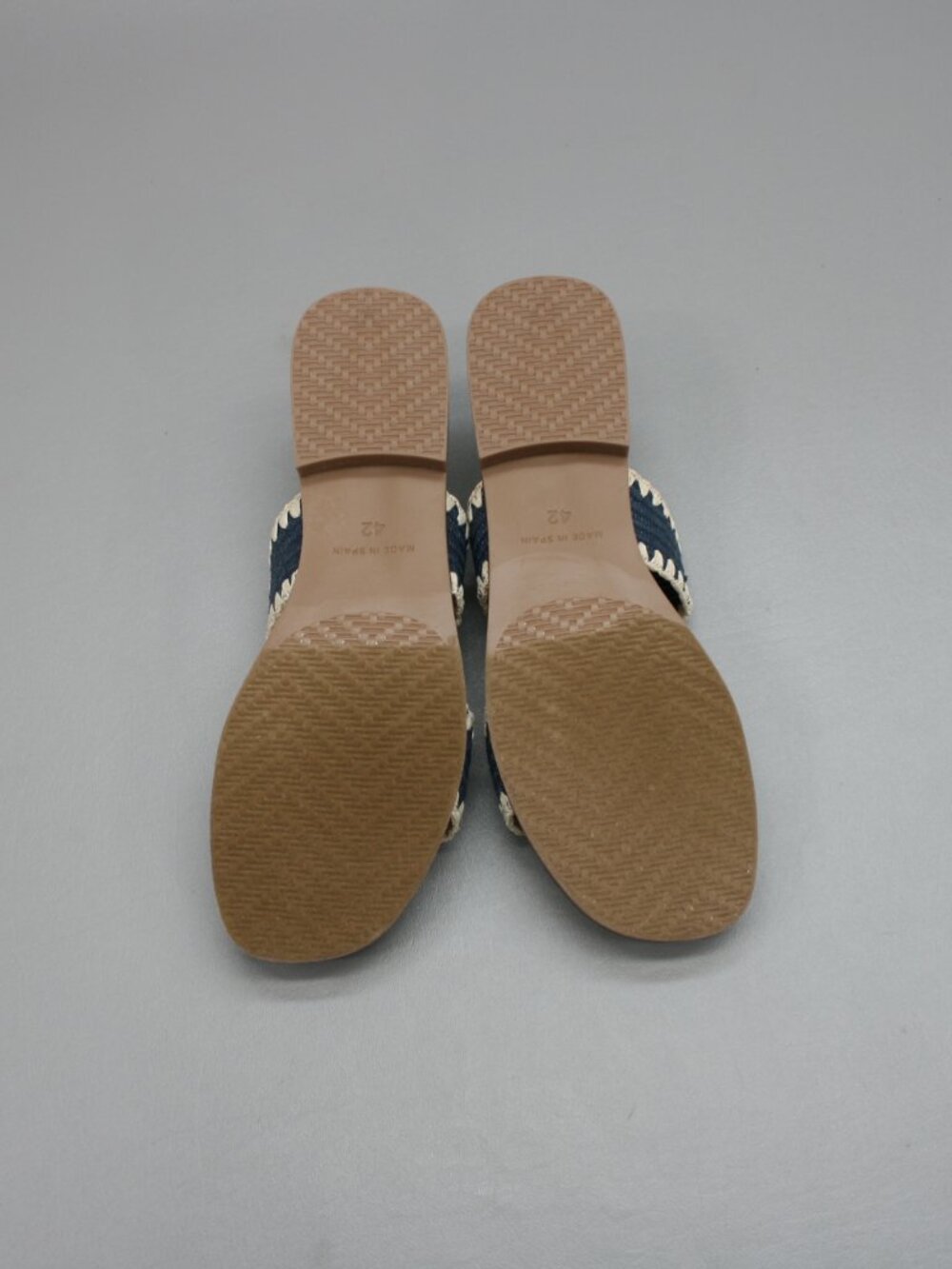Charleston Shoe Co. 42 Ladies 11 Majorca Jute Navy Blue Slip-on Shoes Sandals - Picture 8 of 10